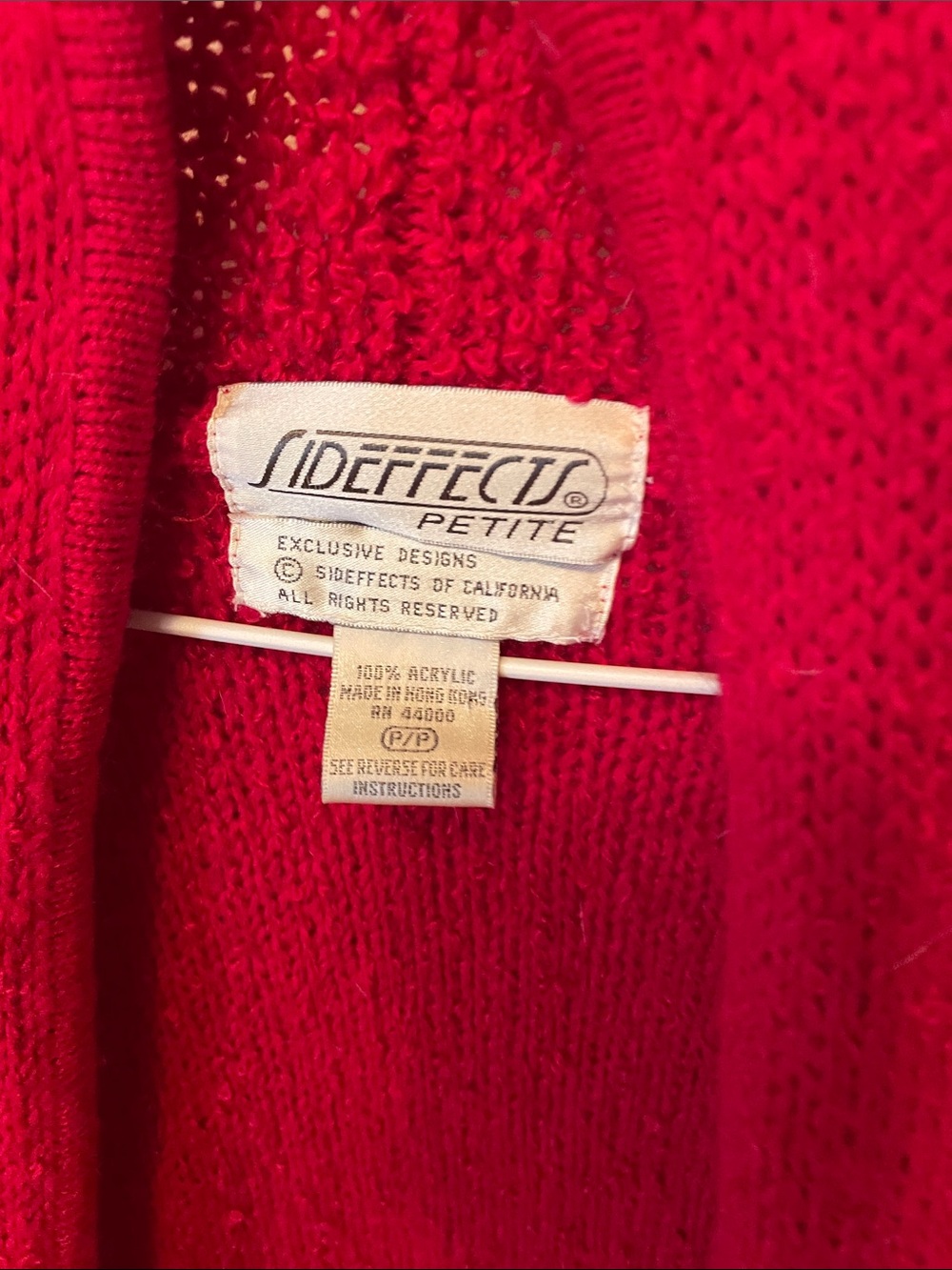 v i n t a g e :: 
 Open-Front Red Women's Cardigan with Pockets